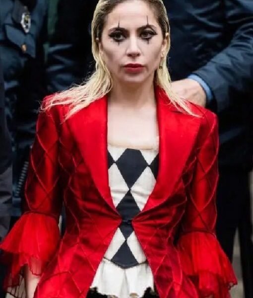 Lady Gaga Joker Folie a Deux Harley Quinn Red Blazer