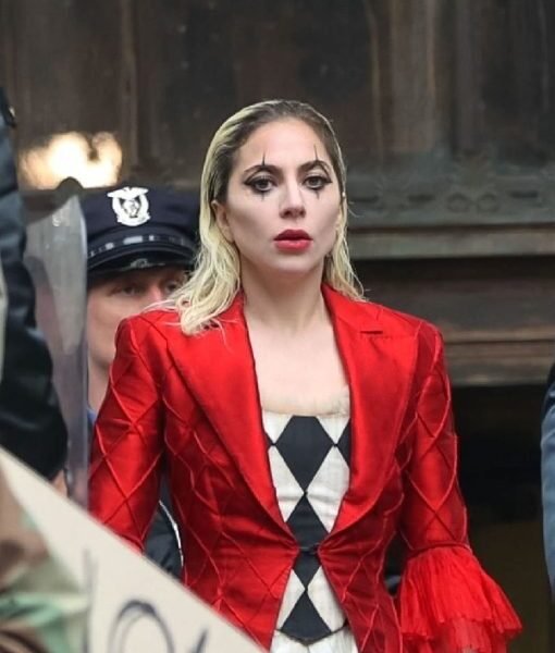 Lady Gaga Joker Folie a Deux Harley Quinn Red Blazer