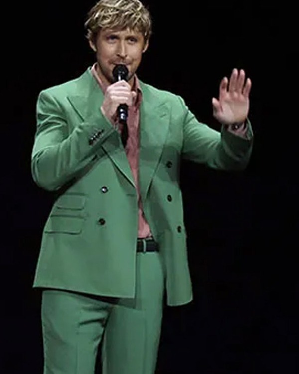 The Fall Guy 2024 Ryan Gosling Pine Green Suit - Americans Outfit