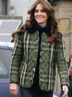 Kate Middleton Green Quilted Jacket