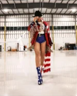 Beyonce American Flag Fringe Coachella 2024 Jacket