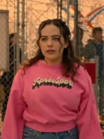 Cobra Kai Season 6 Mary Mouser Pink Sweatshirt