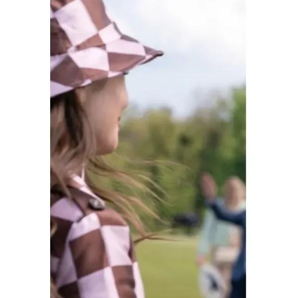 Emily In Paris S04 Lily Collins Pink Brown Checkered Trench Coat