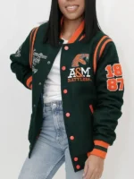 Florida A&M University 1887 Green Wool Varsity Jacket