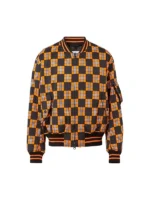 Bel-Air Olly Sholotan Orange Checkered Bomber Jacket