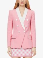 Bel-Air Coco Jones Pink Double Breasted Blazer