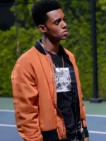 Bel-Air Jabari Banks Orange Bomber Jacket