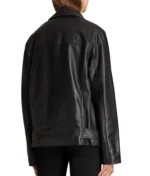 Camille Razat Black Motorcycle Leather Jacket