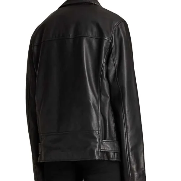 Camille Razat Black Motorcycle Leather Jacket