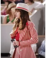 Emily Cooper TV-Series Emily In Paris S04 Lily Collins Red & White Striped Blazer