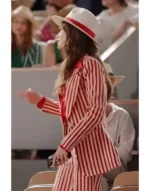 Emily Cooper TV-Series Emily In Paris S04 Lily Collins Red & White Striped Blazer