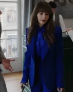 Lily Collins Emily in Paris S04 Blue Suit