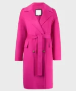 Lily Collins Emily in Paris Emily Pink Trench Coat