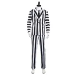 Beetlejuice Beetlejuice Michael Keaton Black & White Striped Suit