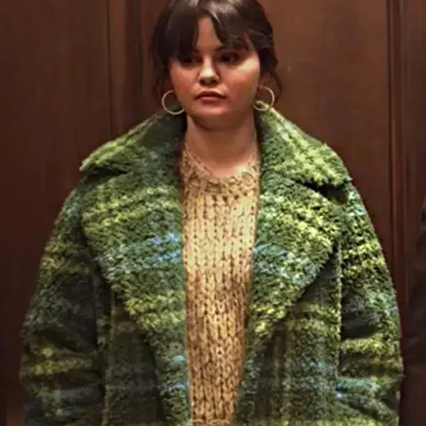 Only Murders In The Building Season 3 Selena Gomez Green Plaid Coat