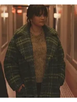 Only Murders In The Building Season 3 Selena Gomez Green Plaid Coat