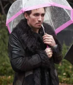 The Umbrella Academy Robert Sheehan Leather Fur Klaus Hargreeves Coat