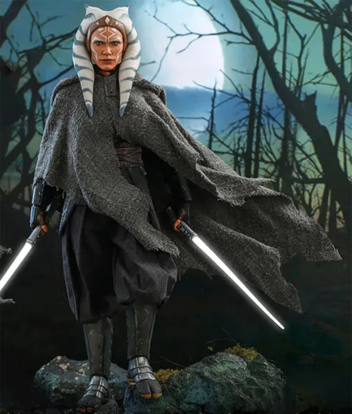 Rosario Dawson Star Wars Ahsoka S01 Ahsoka Tano Grey Wool Cloak