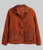 Selena Gomez Only Murders In the Building S02 Orange Wool Jacket