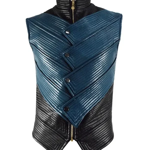 Video Game Blue and Black DMC5 Vergil Vest