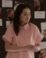 Only Murders In The Building S03 Selena Gomez Pink Shirt