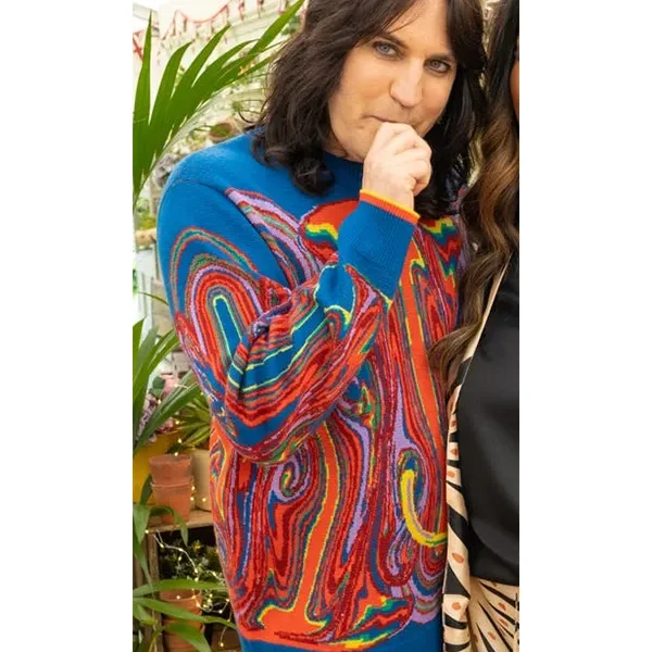 Great British Bake Off S15 Noel Fielding Multicolor Printed Sweater