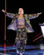 The Voice Gwen Stefani Embellished Camo Jacket