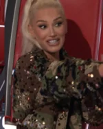 The Voice Gwen Stefani Embellished Camo Jacket