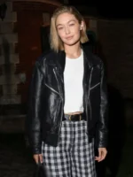 Paris Fashion Week Gigi Hadid Leather Jacket