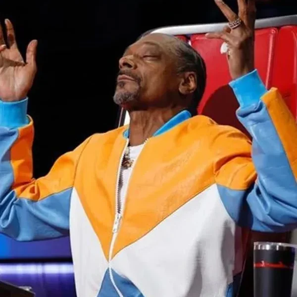 The Voice S026 Snoop Dogg Colorblock Leather Tracksuit