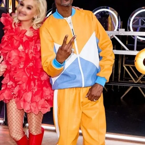 Snoop Dogg Colorblock Leather Tracksuit